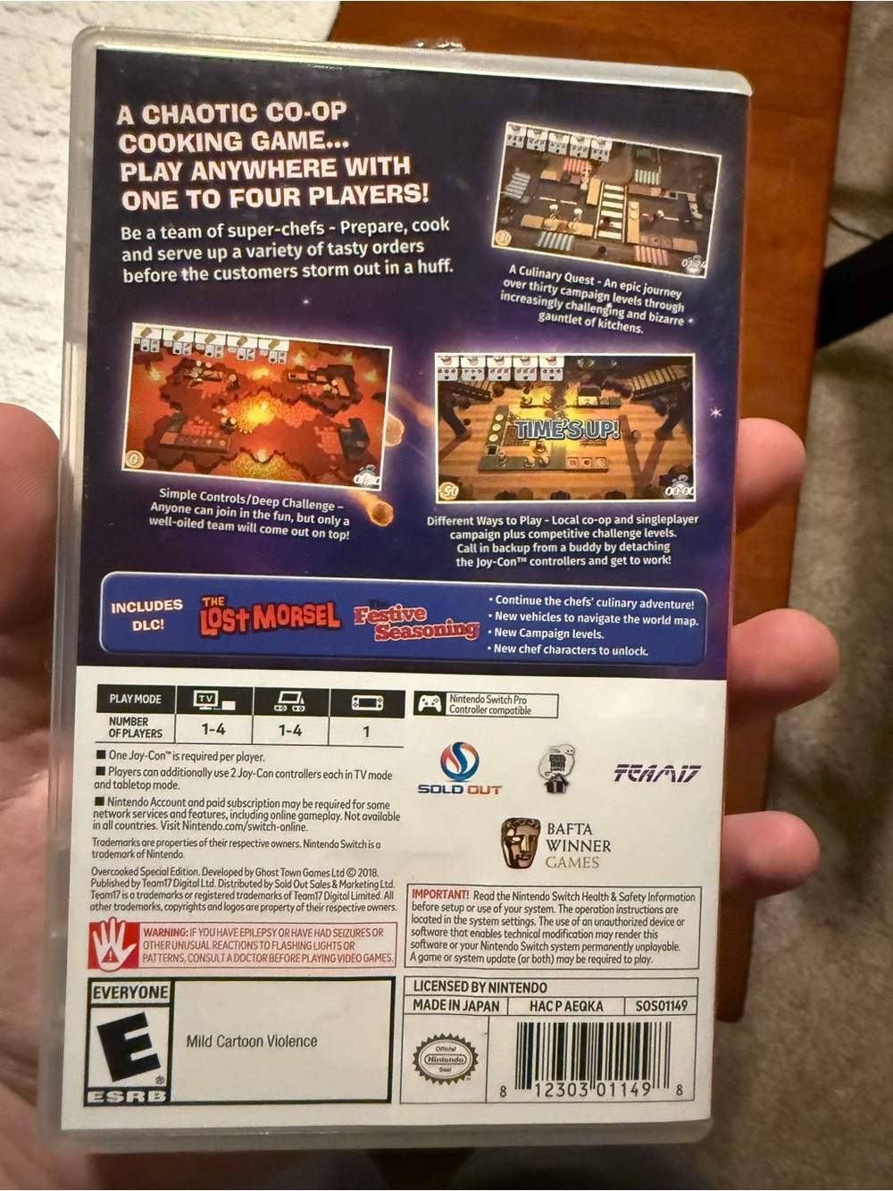 Nintendo Swtich Overcooked Special Edition Video Game - Picture 3 of 5
